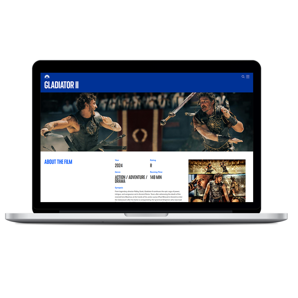 Paramount website example 2