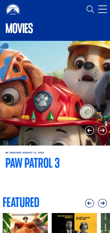 Paramount mobile example 1