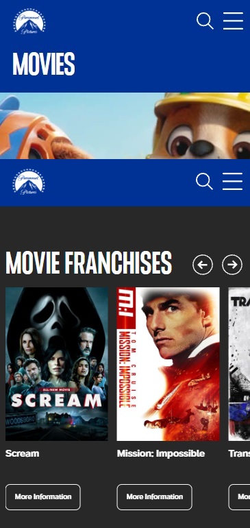 Paramount mobile example 2