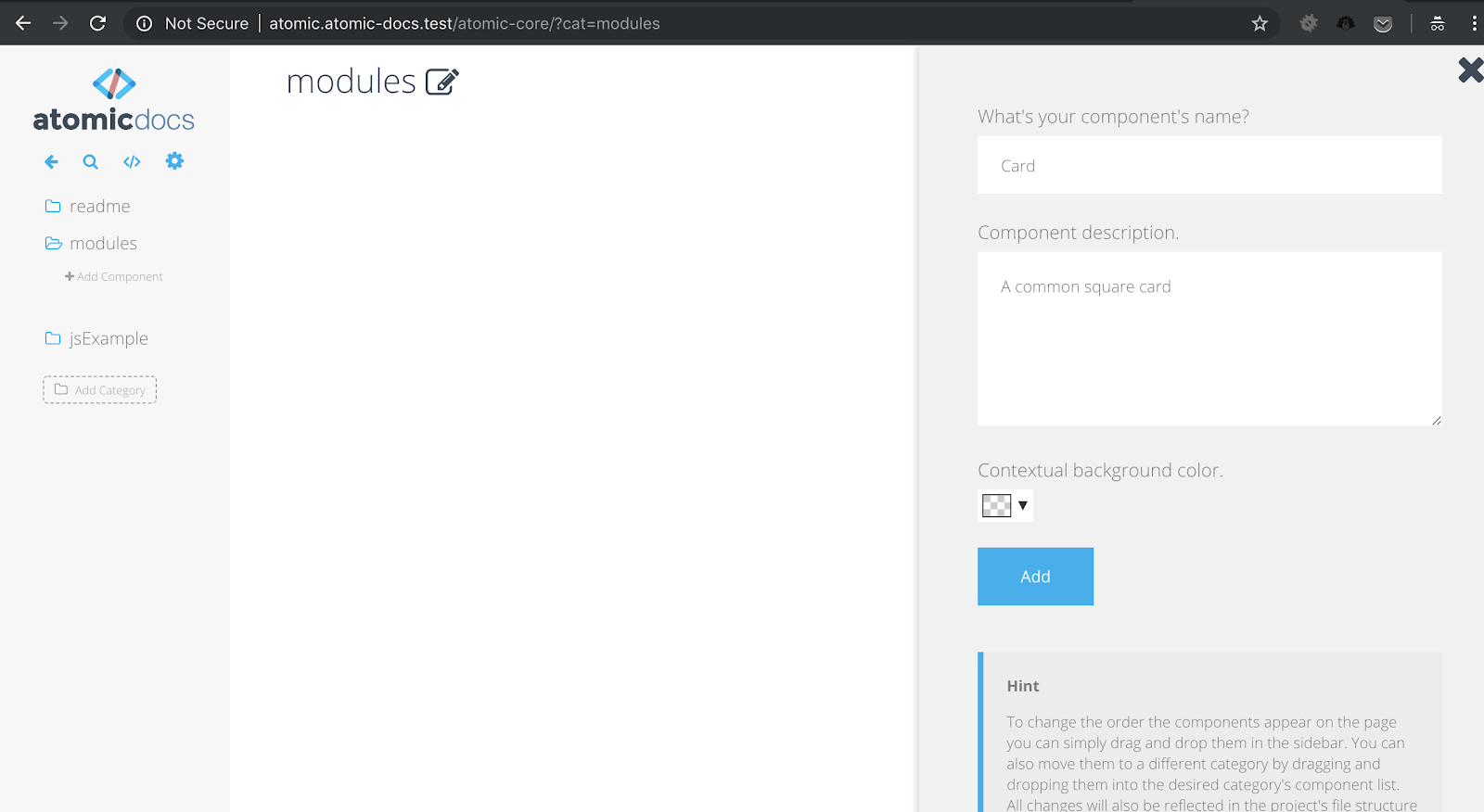 Screenshot of atomicdocs