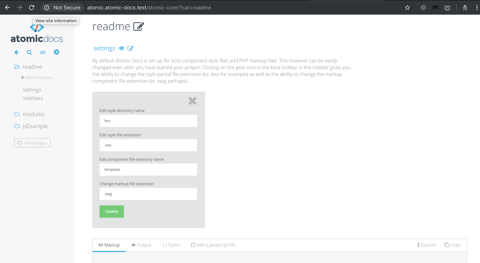 Screenshot of atomicdocs